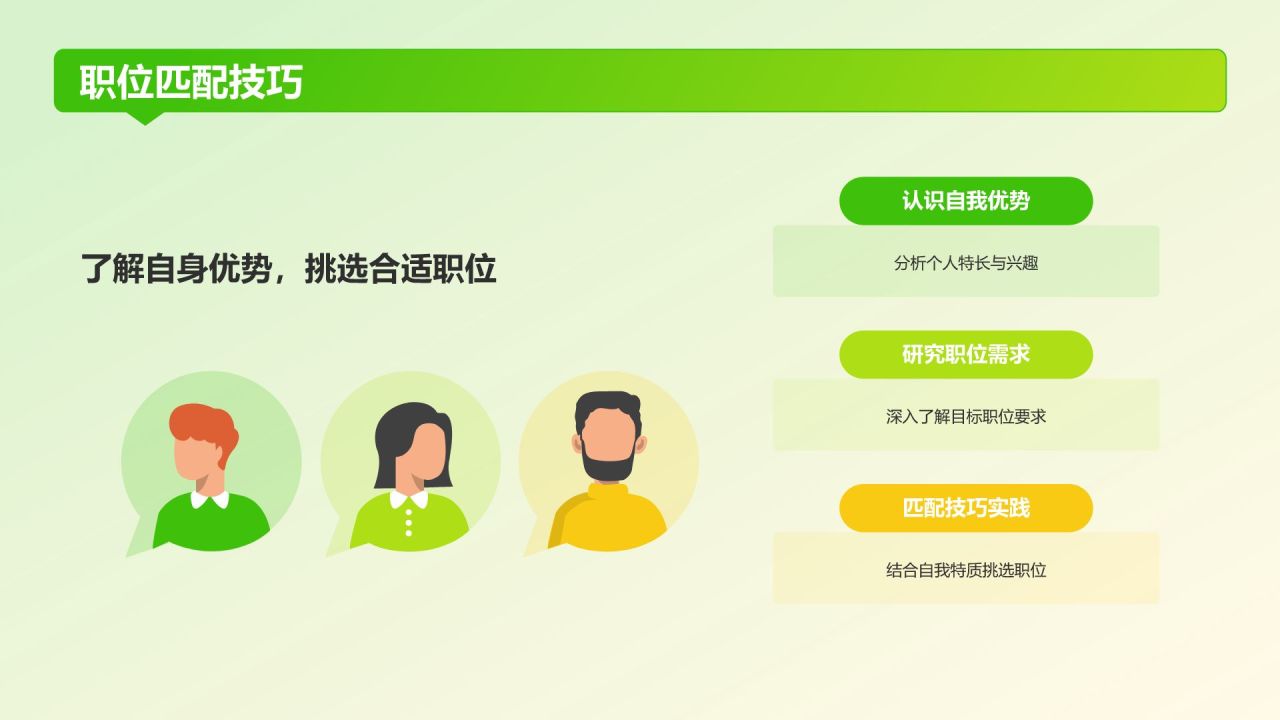 绿色3D风春季招聘PPT模板