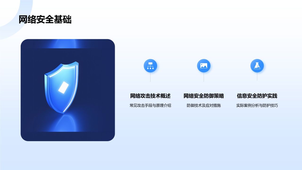 蓝色科技风公安技术类专业PPT模板