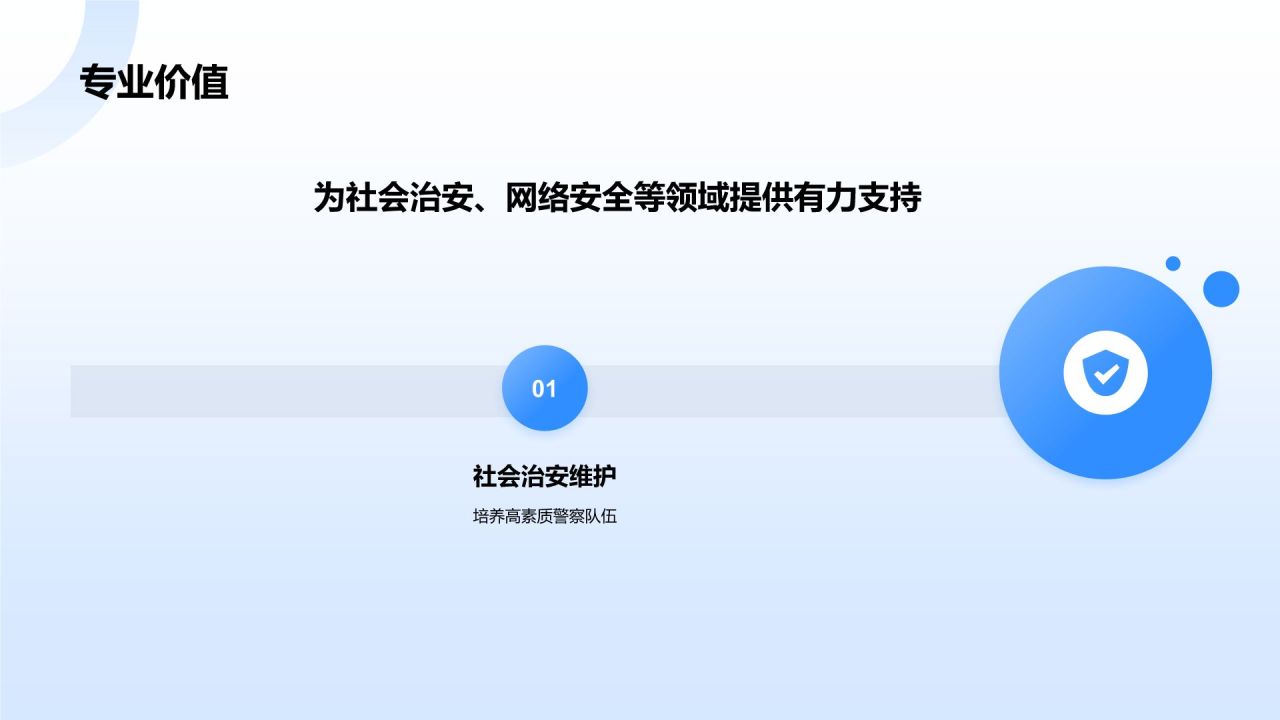 蓝色科技风公安技术类专业PPT模板