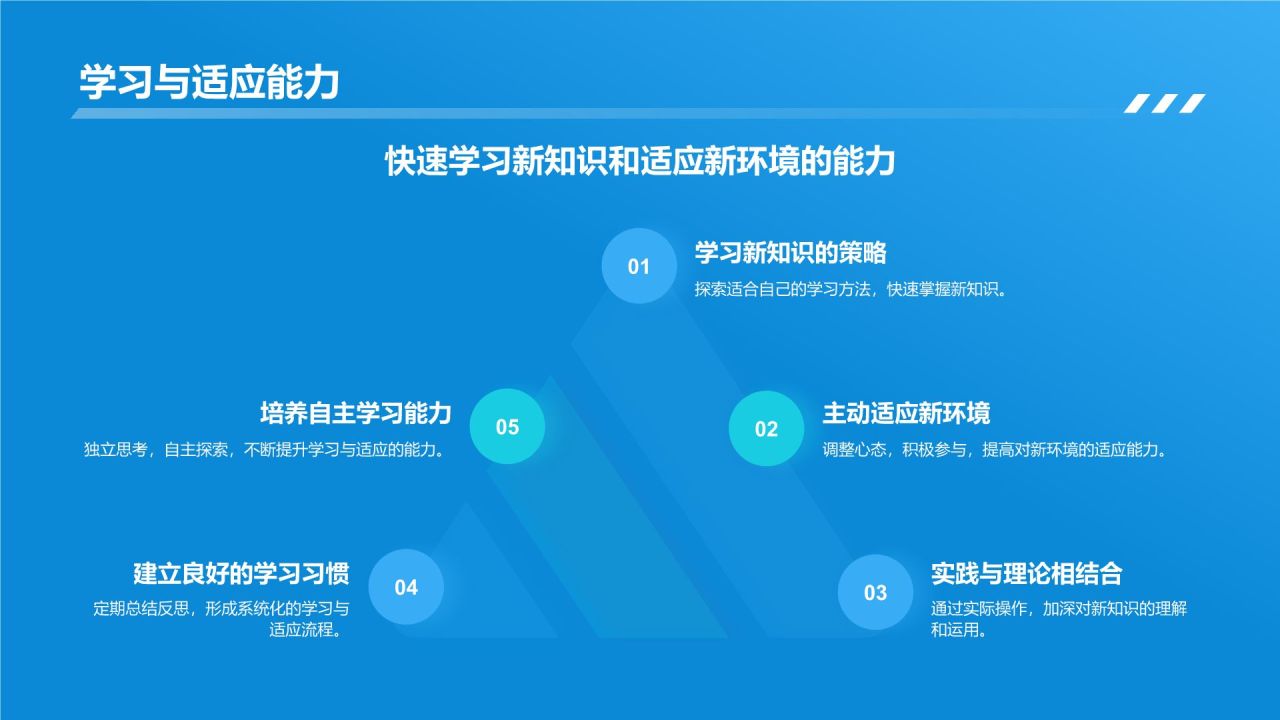 蓝色商务风实践报告PPT模板