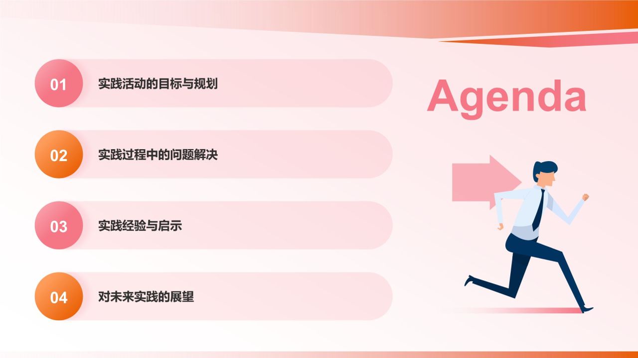 红色渐变风实践报告PPT模板