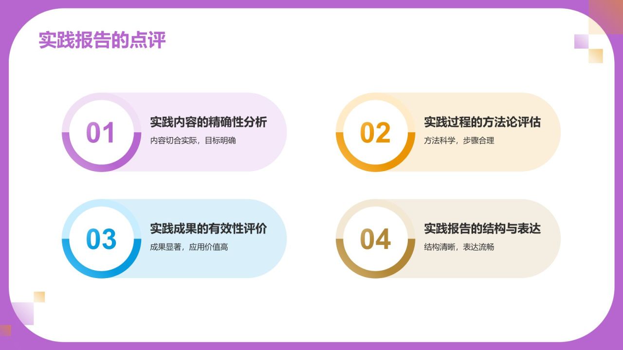 粉色几何风实践报告PPT模板