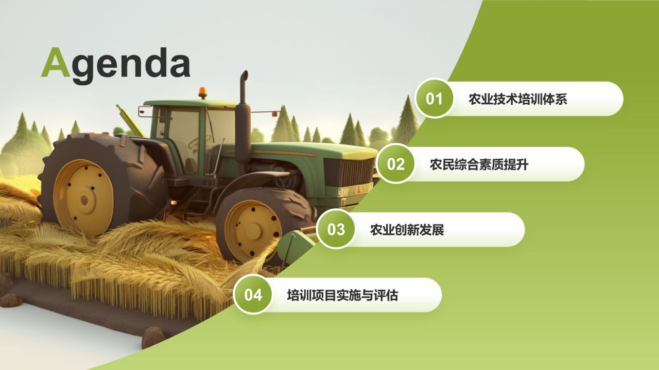 黄色渐变风农业科技培训PPT模板