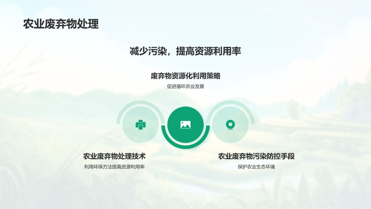 绿色插画风农业环境监测与保护PPT模板