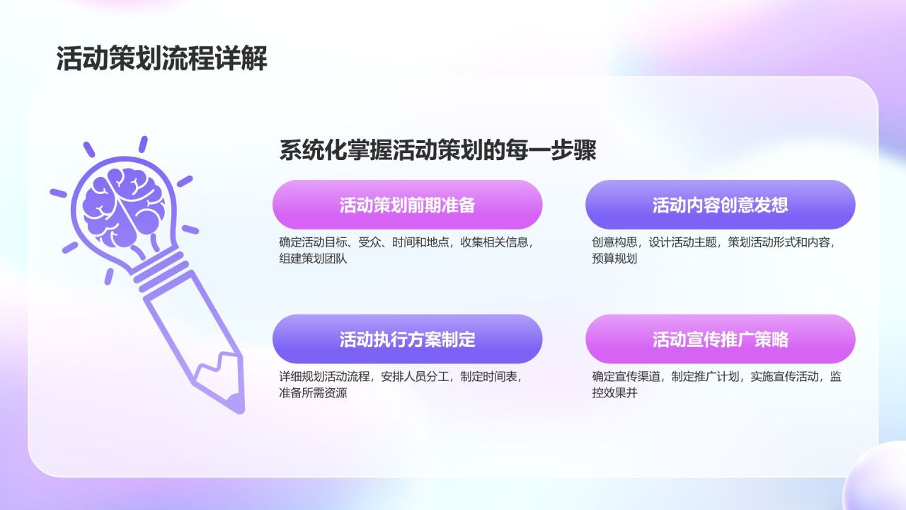 紫色3D风大学社团招新/活动策划PPT模板