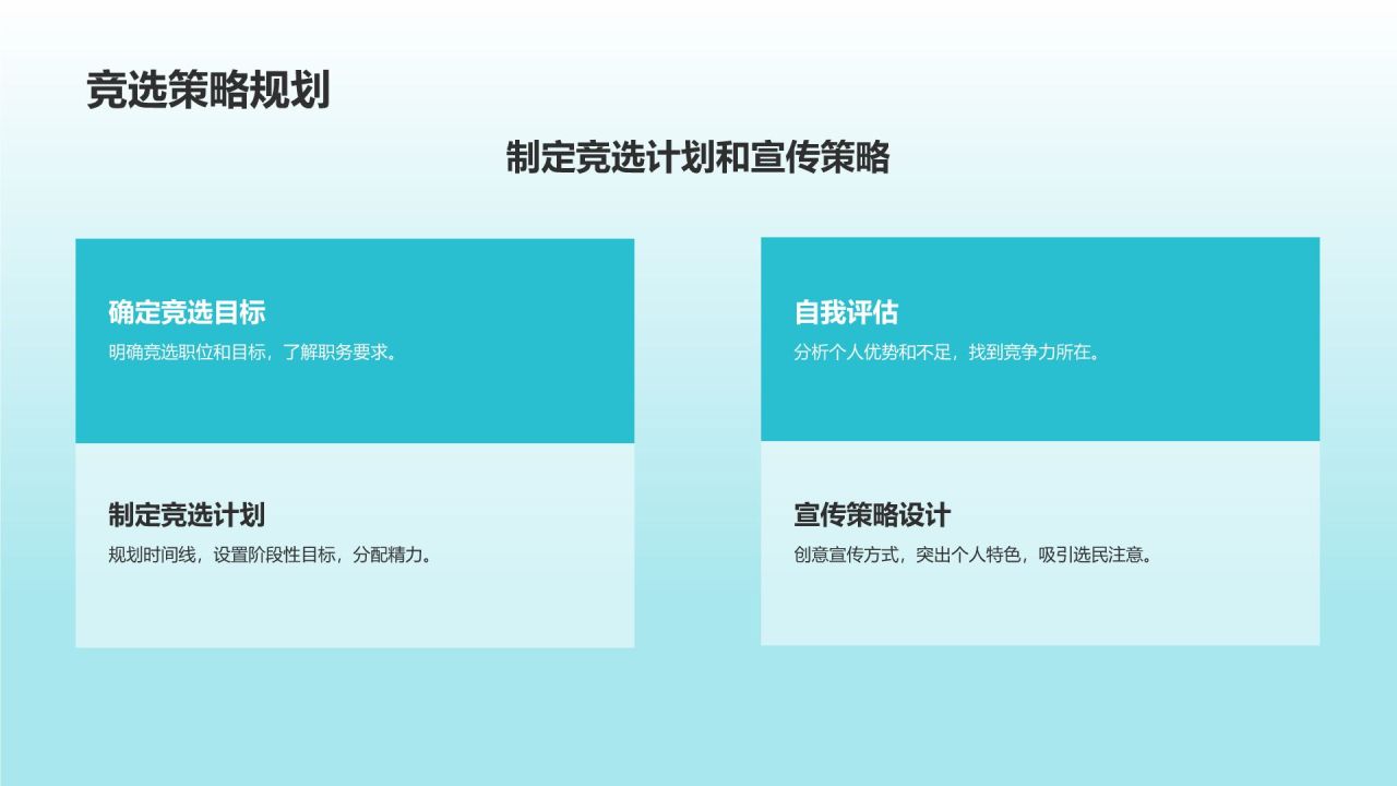 蓝色小清新学生会竞选PPT模板