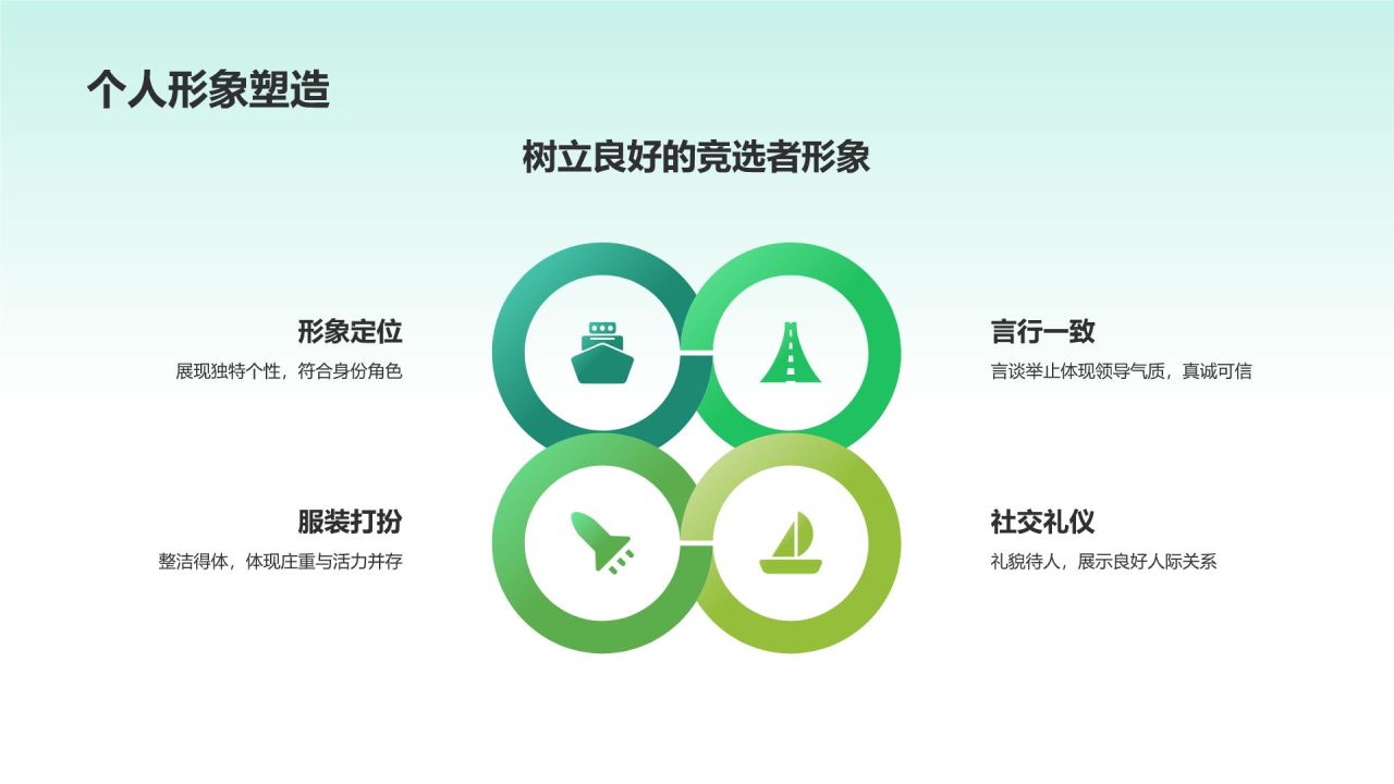 蓝色小清新学生会竞选PPT模板