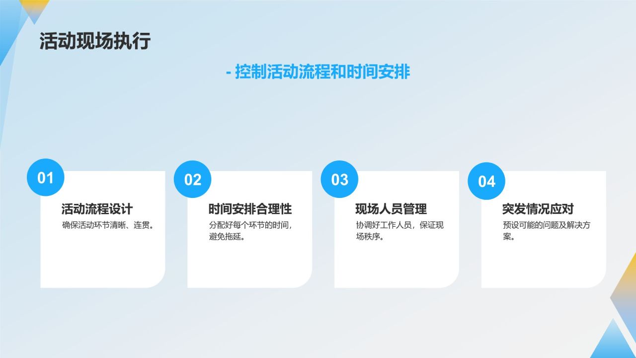 蓝色卡通风大学活动策划PPT模板