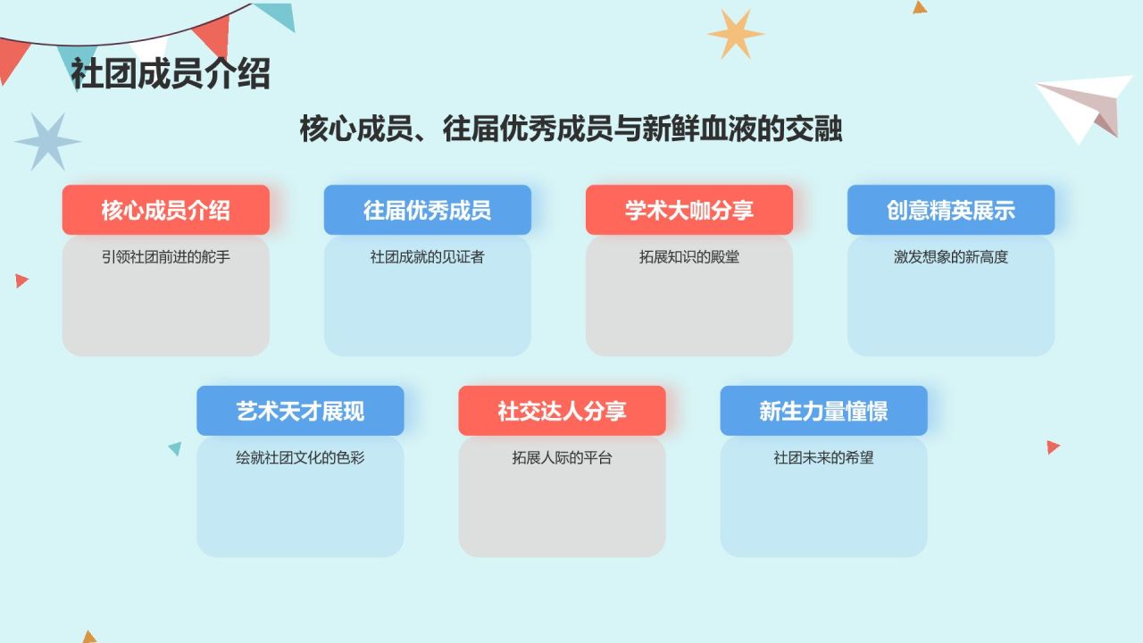 红色插画大学社团招新活动策划PPT模板