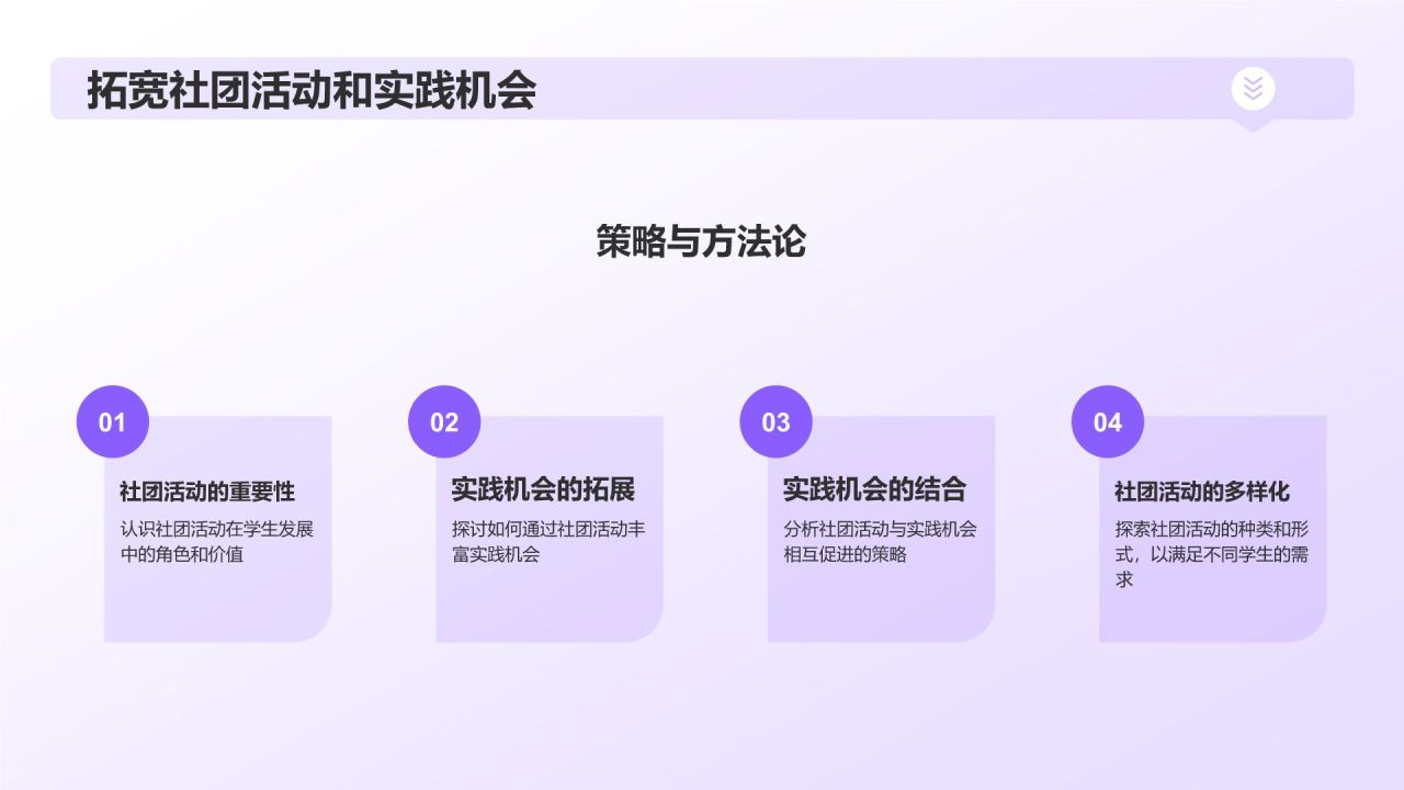 紫色卡通大学社团招新活动策划PPT模板