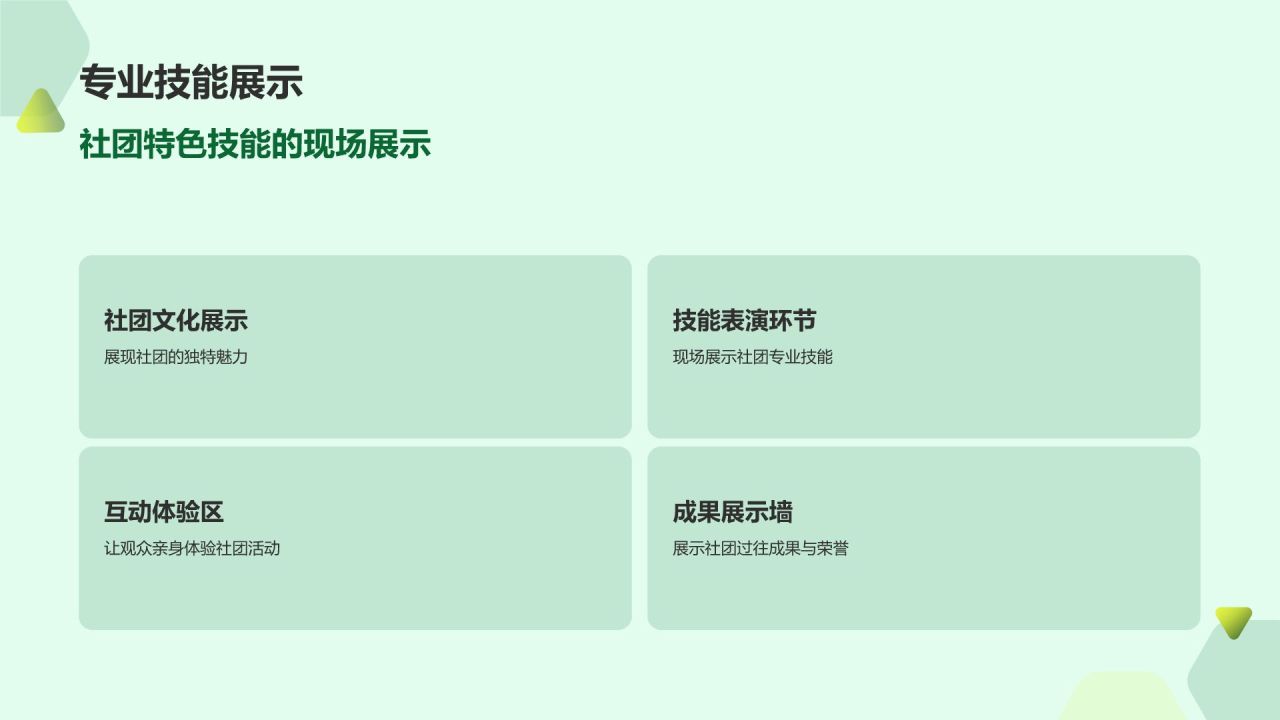 绿色简约大学社团招新活动策划PPT模板
