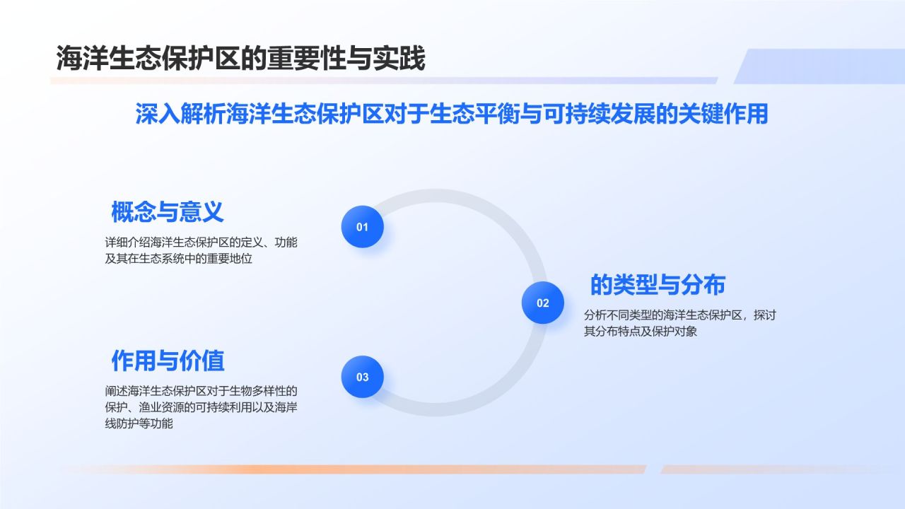 蓝色摄影风海洋生物知识科普PPT模板