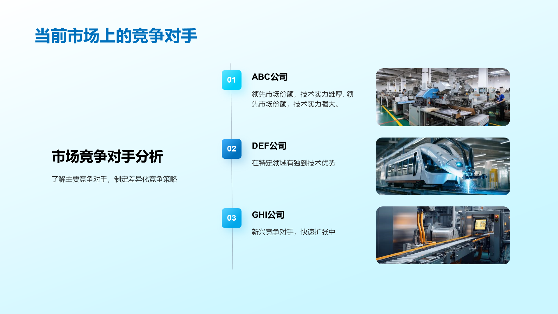 蓝色科技工业自动化技术研究报告PPT模板