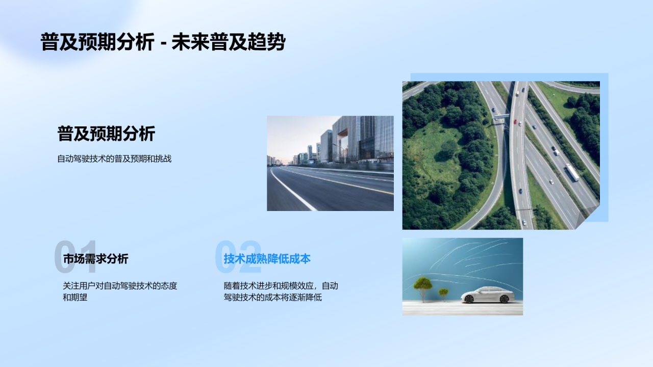 蓝色科技自动驾驶技术研究报告PPT模板