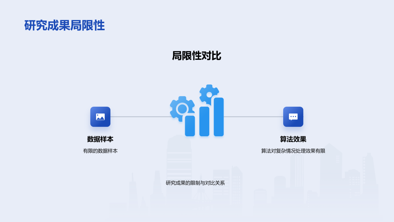 蓝色商务简约土木工程毕业答辩PPT模板