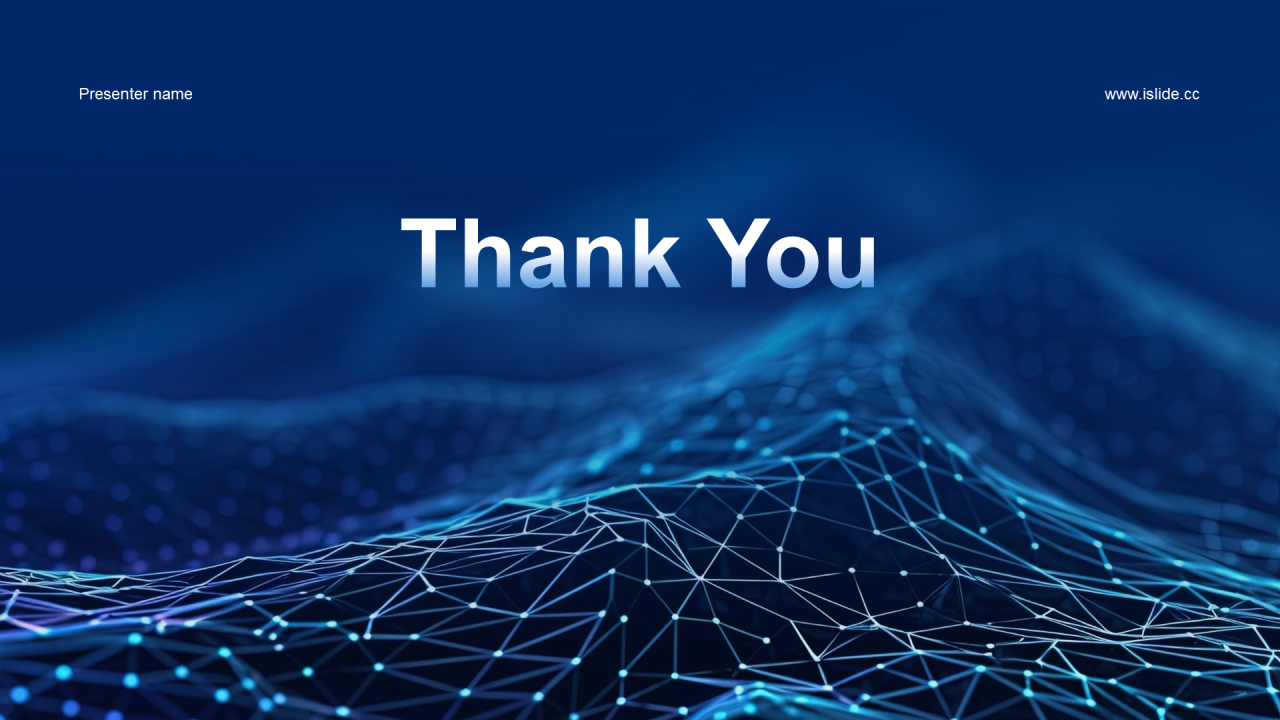 蓝色商务科技信息技术毕业答辩PPT模板