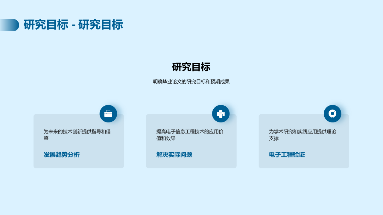 蓝色商务科技电子信息毕业答辩PPT模板