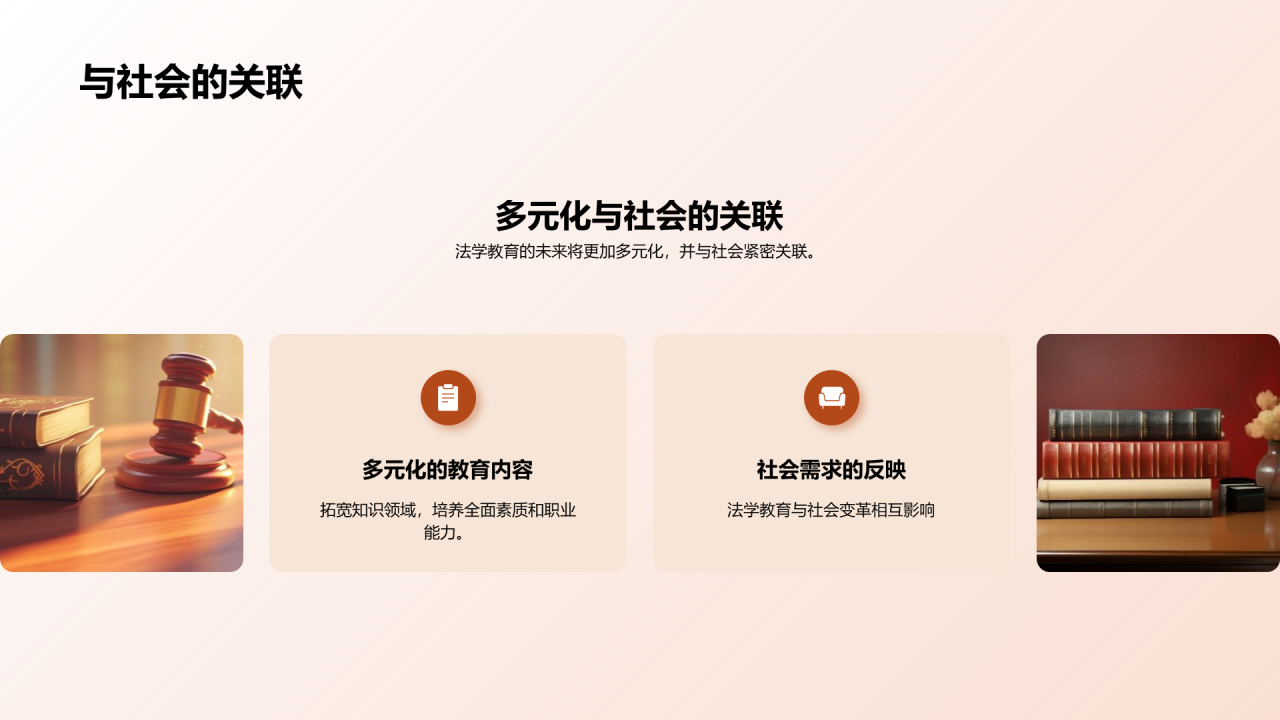 棕色现代法学法律教育现状培训PPT模板