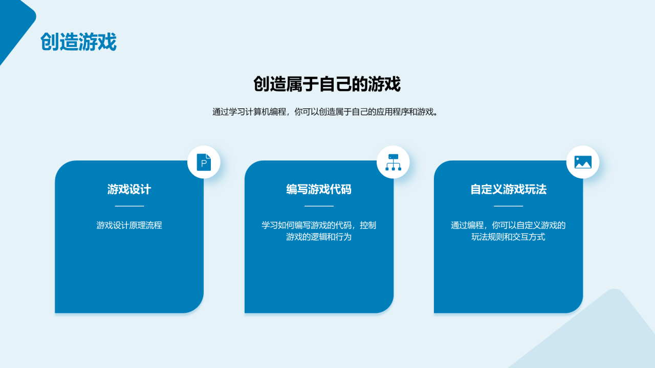 蓝色科技计算机编程入门培训课件PPT模板