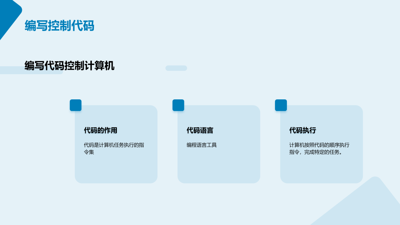 蓝色科技计算机编程入门培训课件PPT模板
