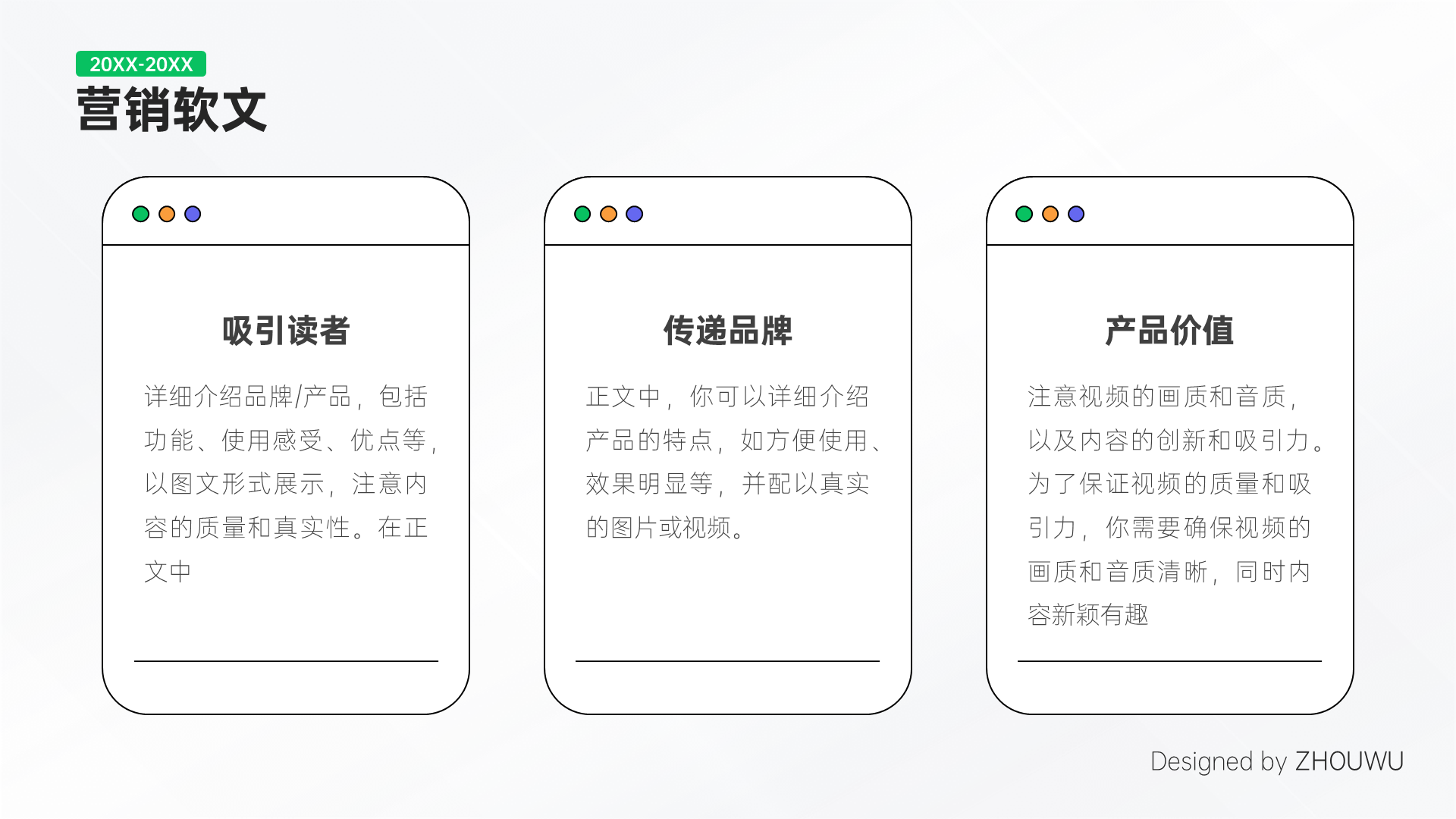 绿色小红书账号运营推广简约PPT模板