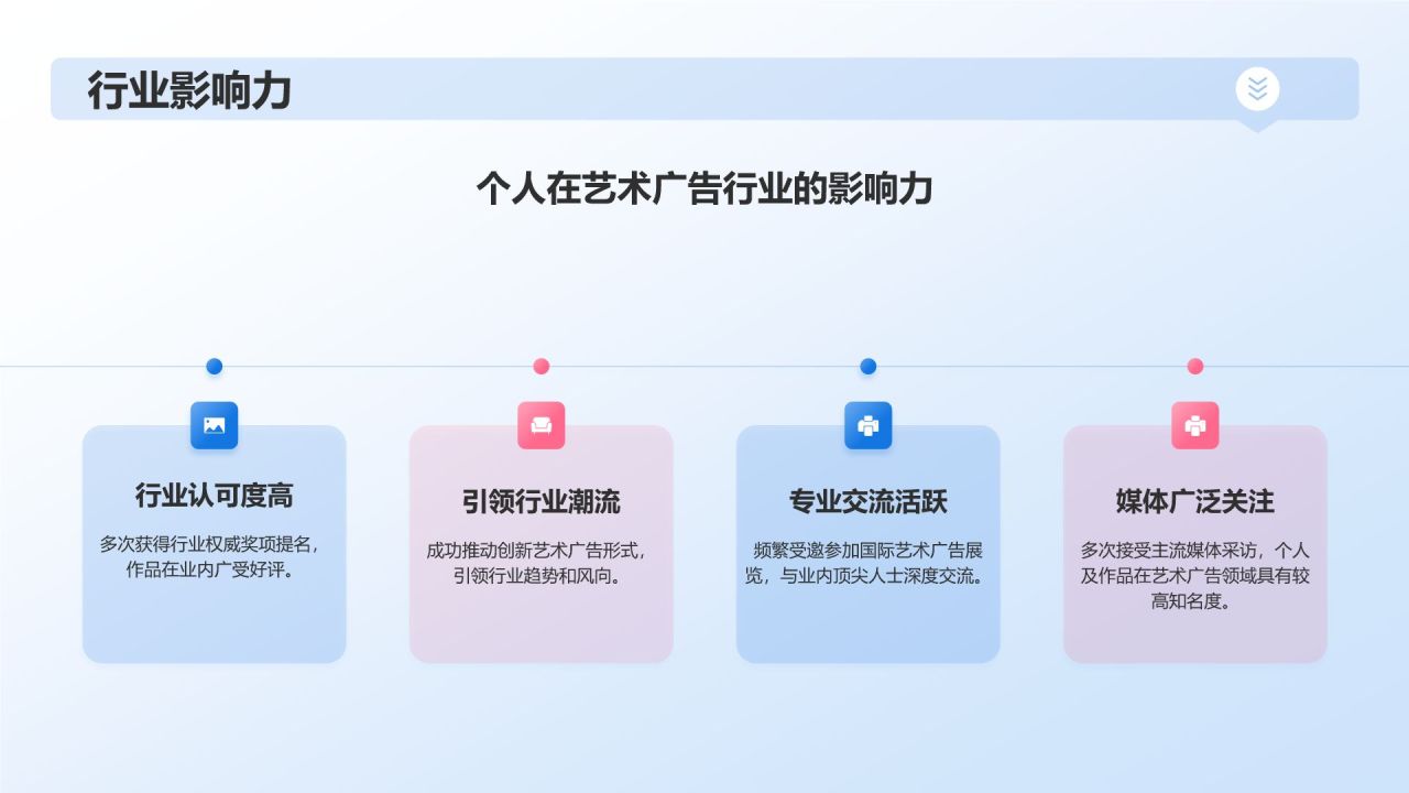 蓝色3D风通用作品集PPT模板