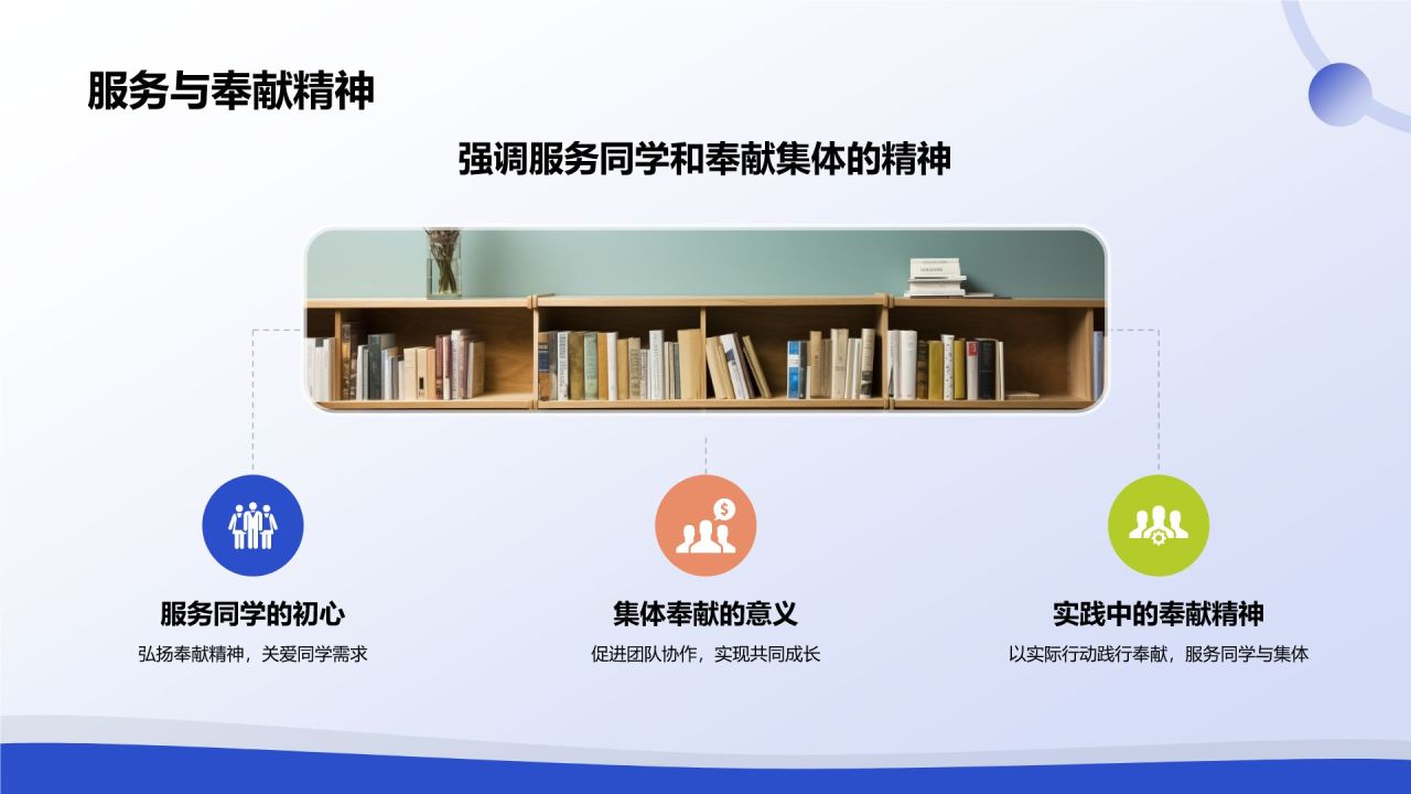 蓝色渐变风学生会竞选PPT模板
