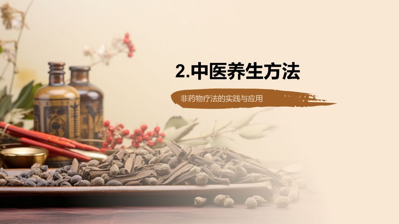 橙色复古风中医养生PPT模板