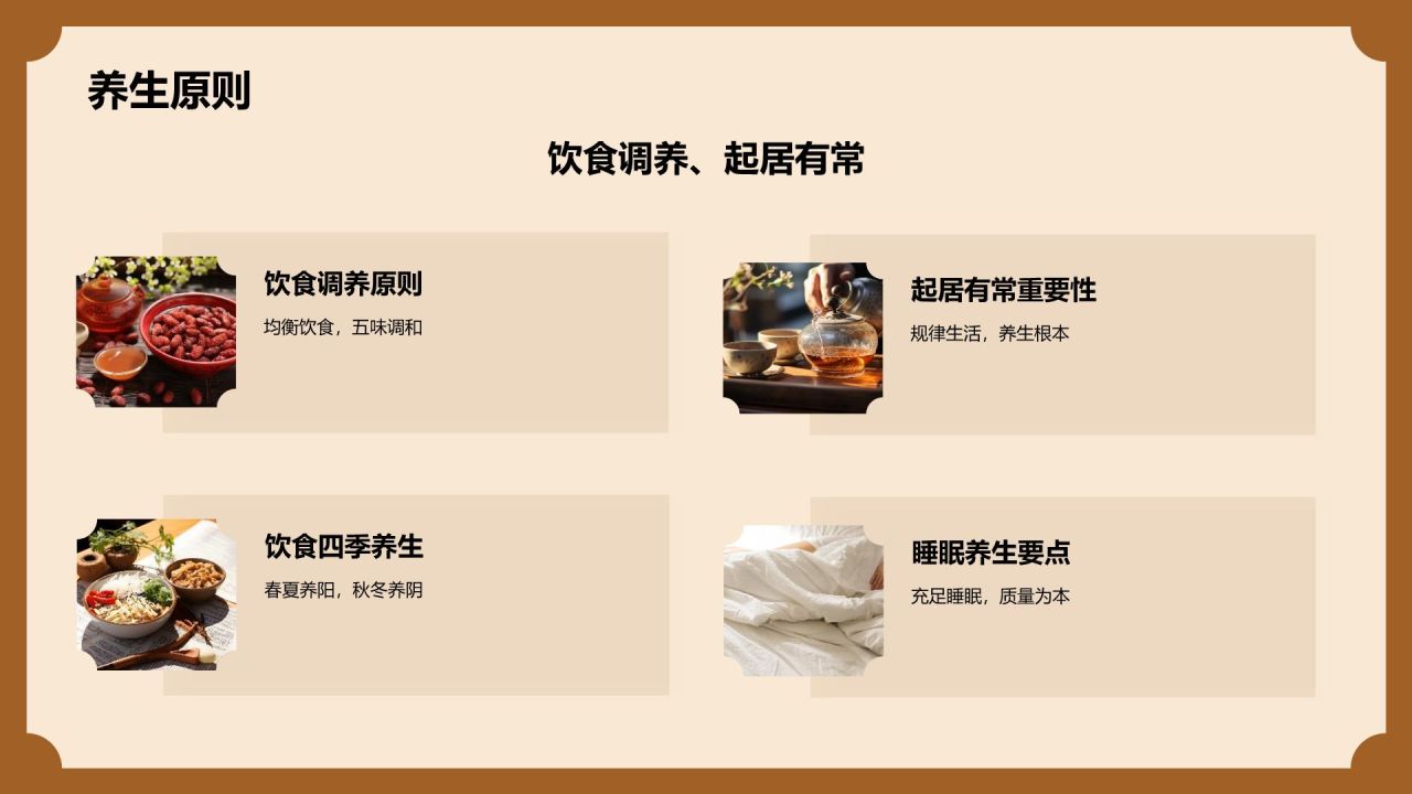 橙色复古风中医养生PPT模板