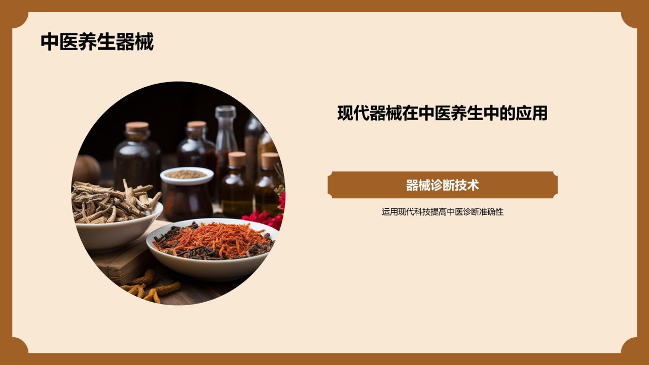 橙色复古风中医养生PPT模板