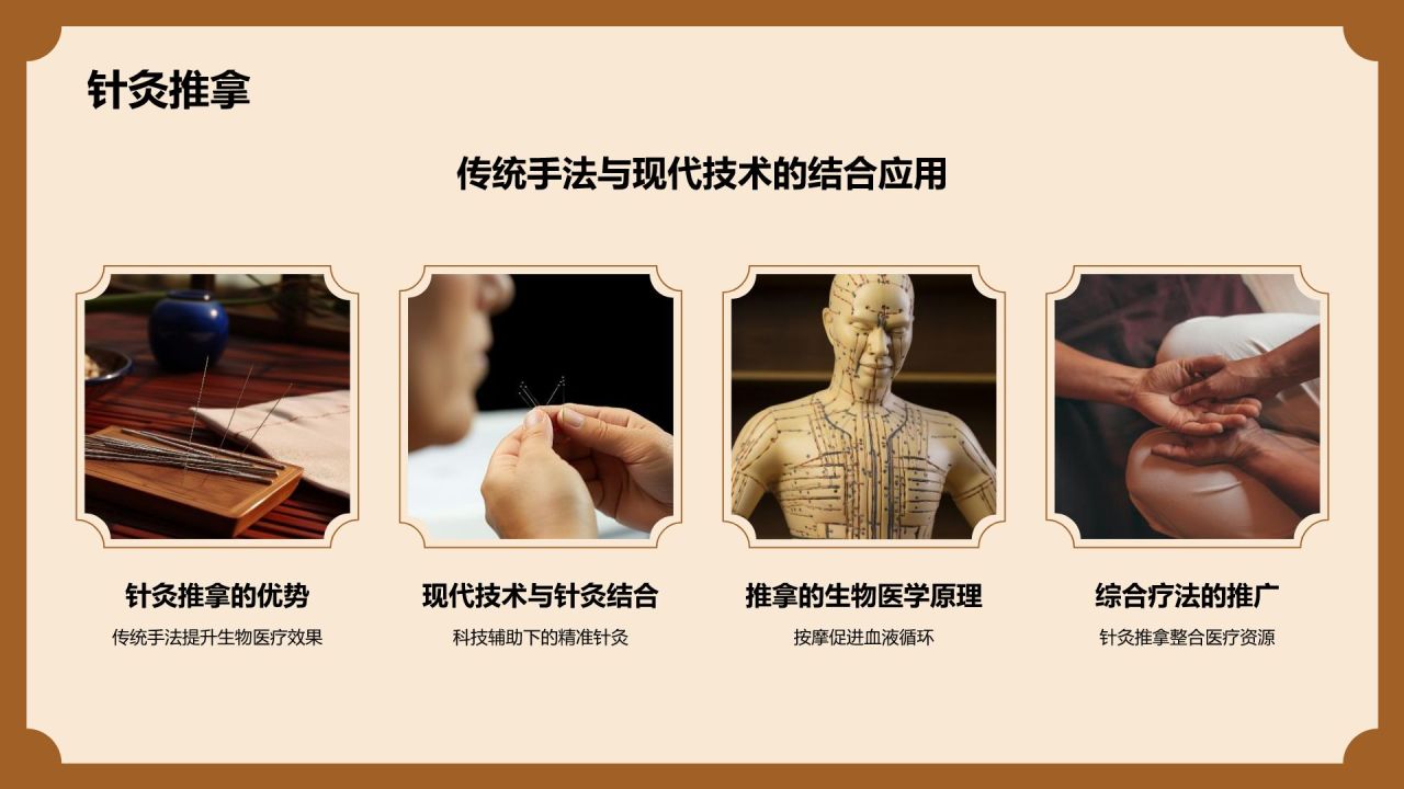 橙色复古风中医养生PPT模板