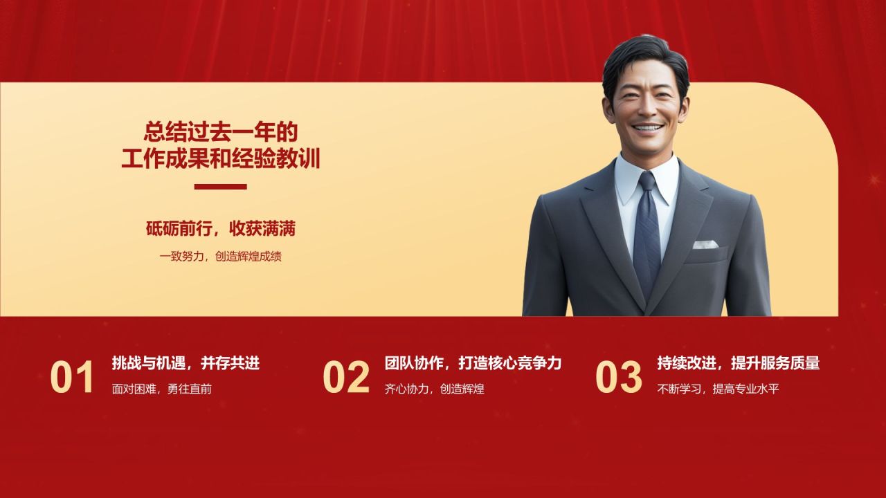橙色喜庆风年会表彰PPT模板
