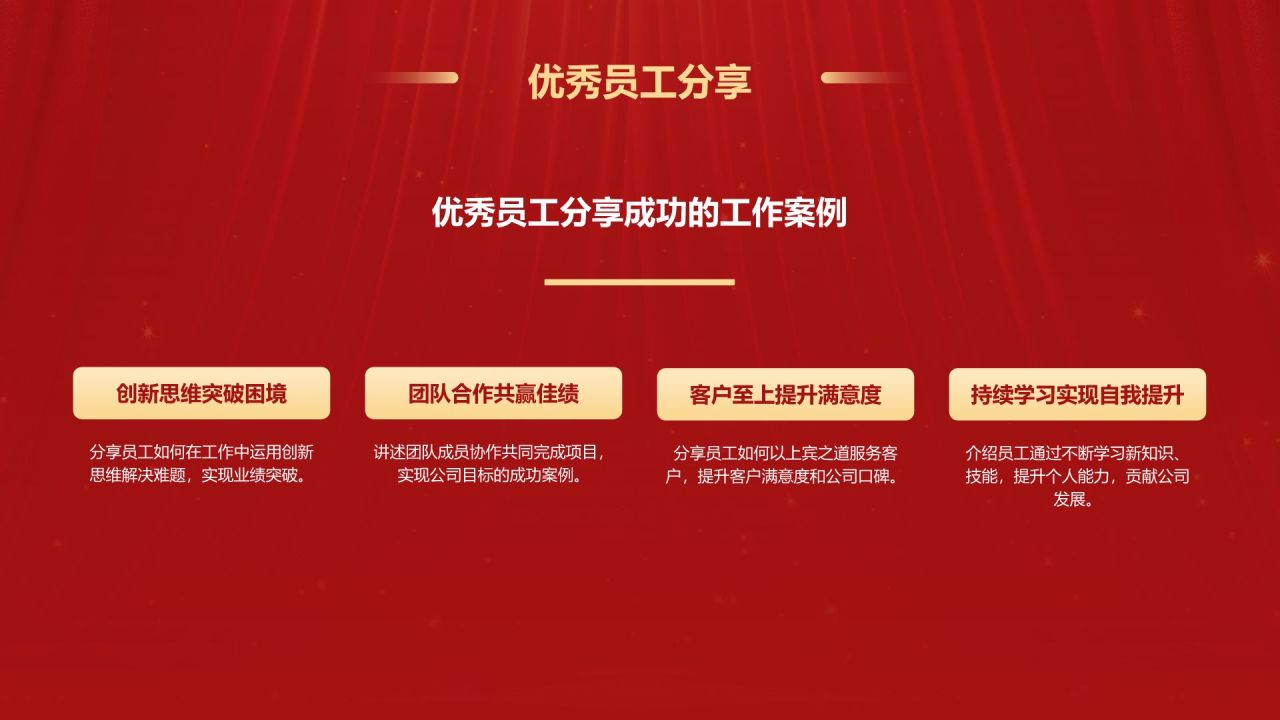 橙色喜庆风年会表彰PPT模板