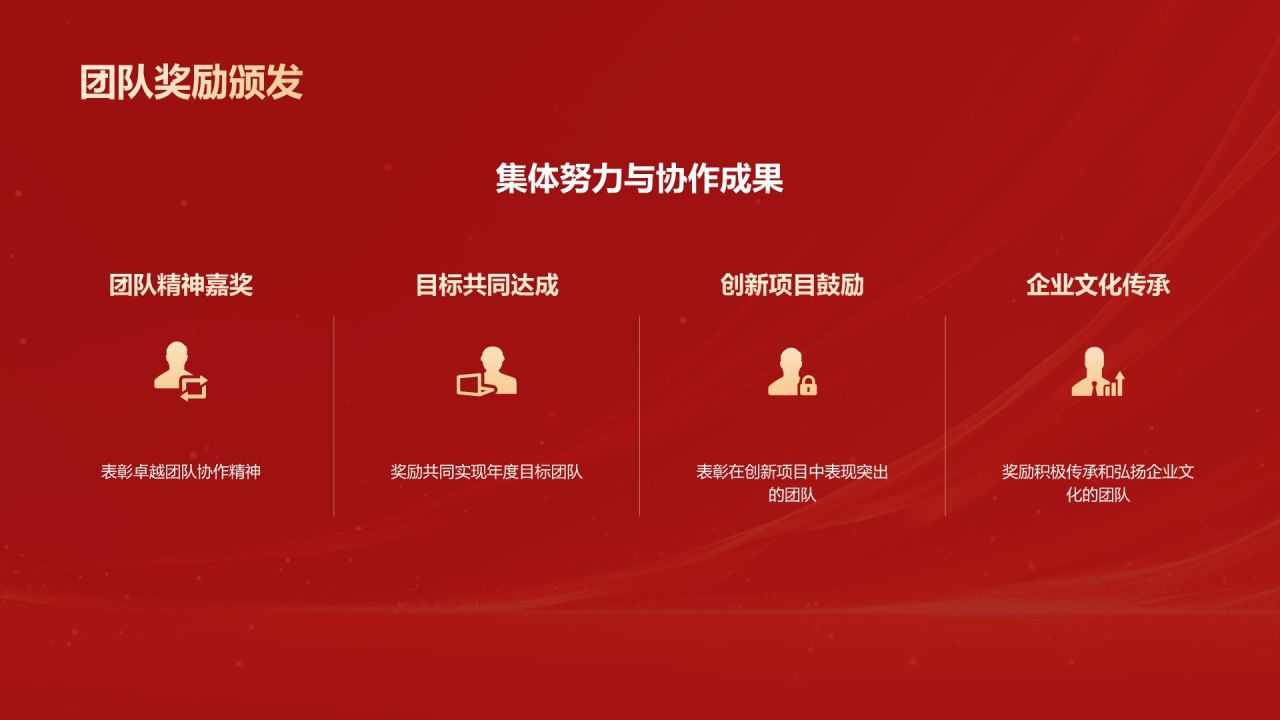 橙色喜庆风年会表彰PPT模板