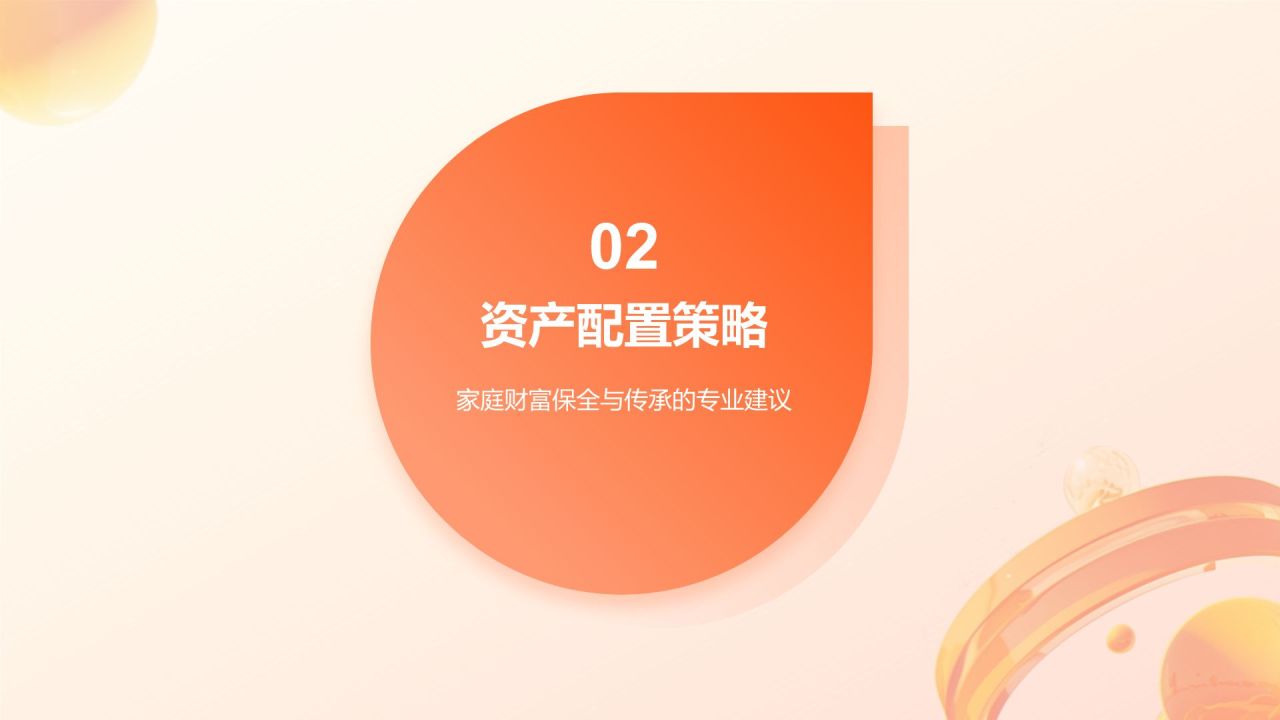 橙色渐变风金融保险行业专家介绍PPT模板