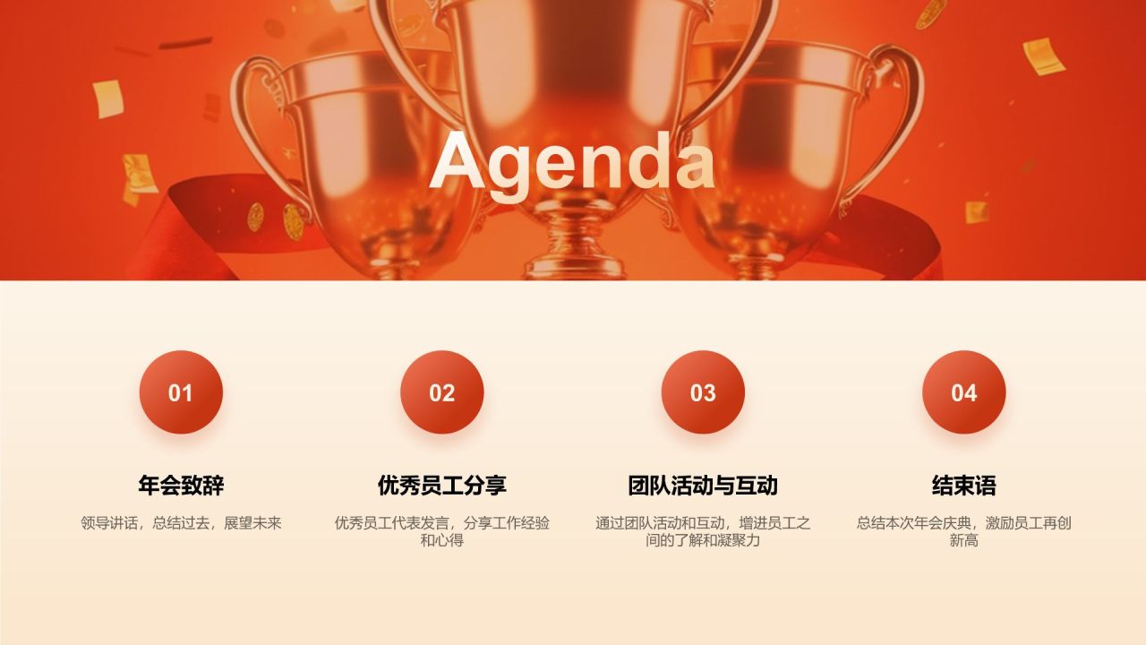 红色喜庆风表彰庆典PPT模板