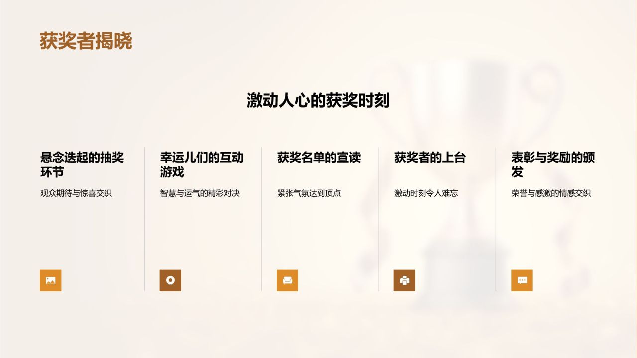 橙色黑金风表彰庆典PPT模板