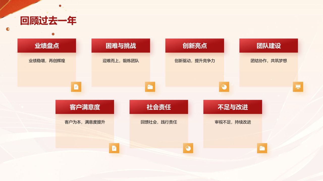 橙色喜庆风年会表彰PPT模板