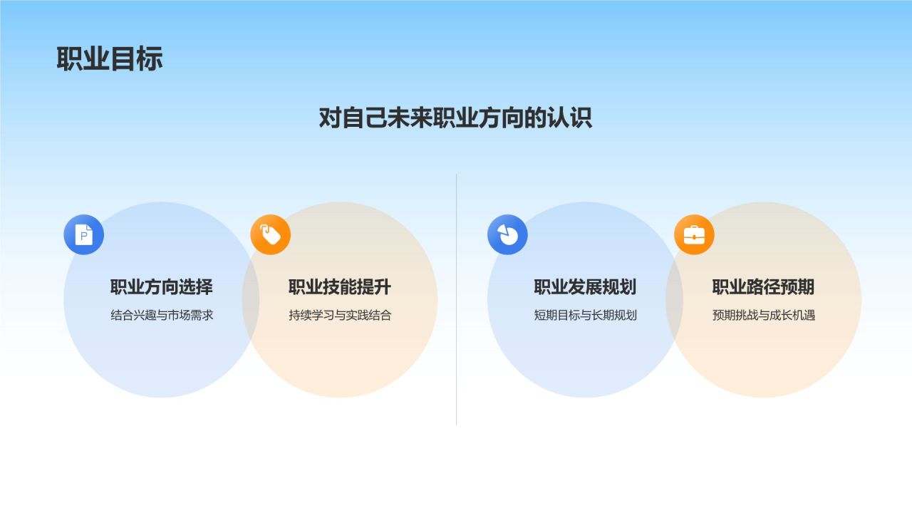 蓝色3D风实习期转正述职报告PPT模板