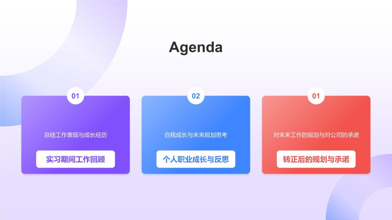 紫色插画风实习期转正述职报告PPT模板