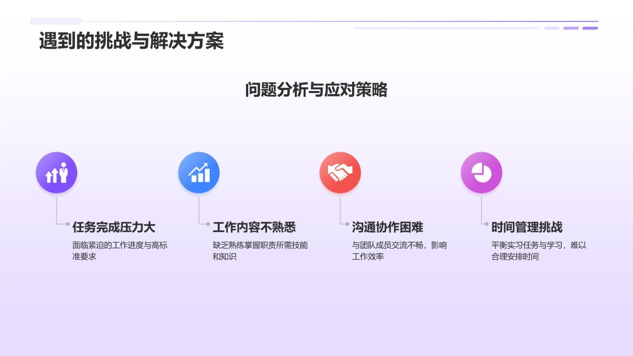 紫色插画风实习期转正述职报告PPT模板