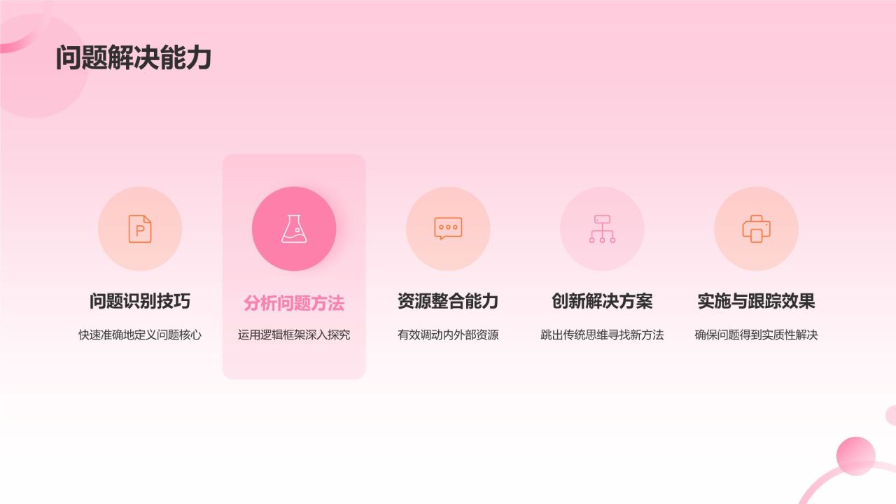 粉色插画风员工转正述职汇报PPT模板