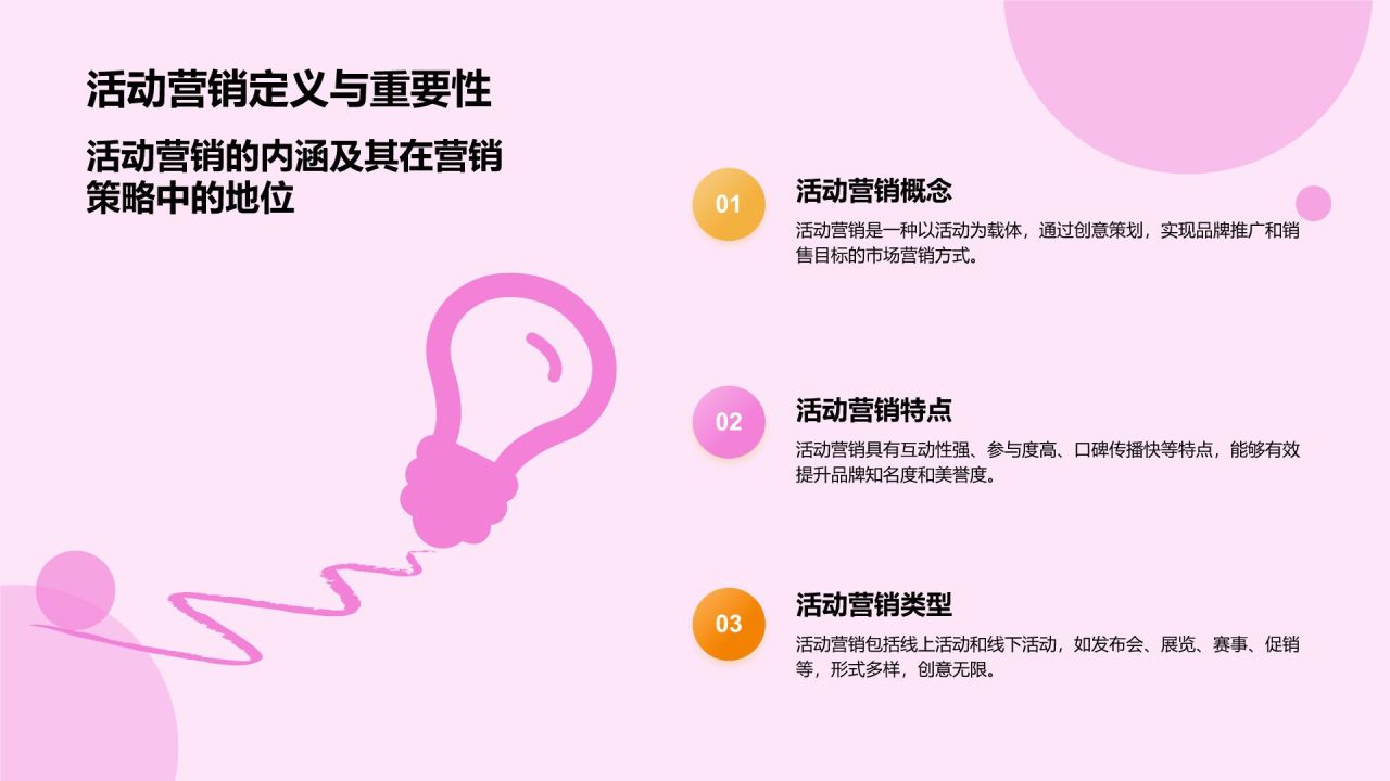 粉色插画风活动营销策划方案PPT模板