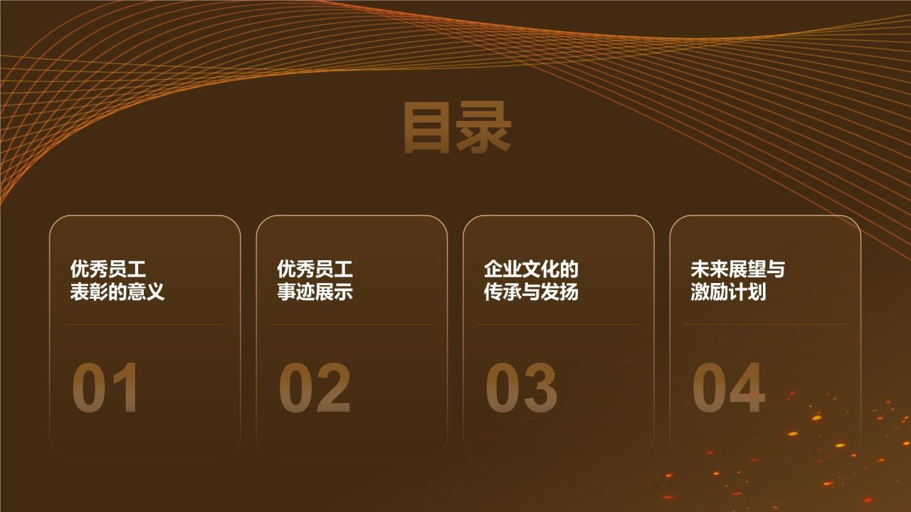 黑色黑金风优秀员工表彰PPT模板
