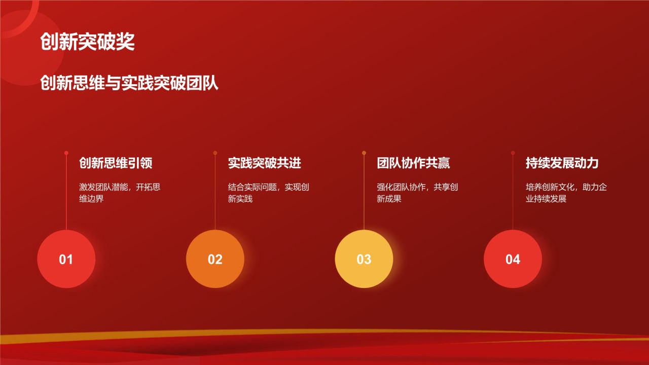 红色喜庆风企业表彰PPT模板