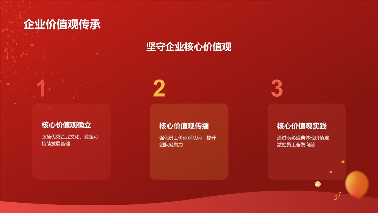 红色喜庆风企业表彰PPT模板