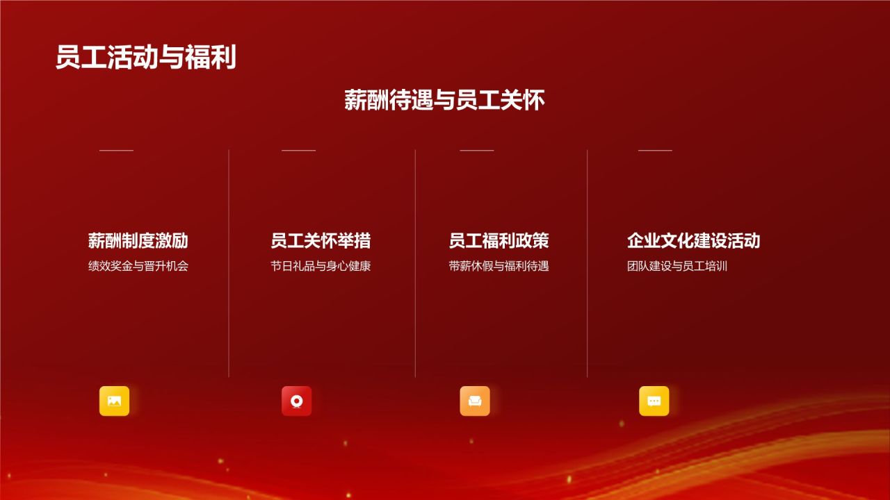 红色喜庆风优秀员工表彰PPT模板