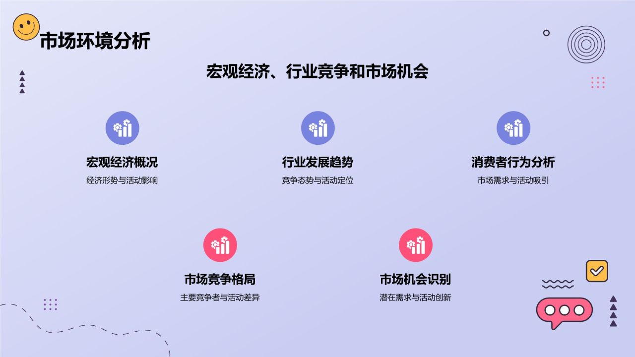 蓝色插画风活动营销策划方案PPT模板