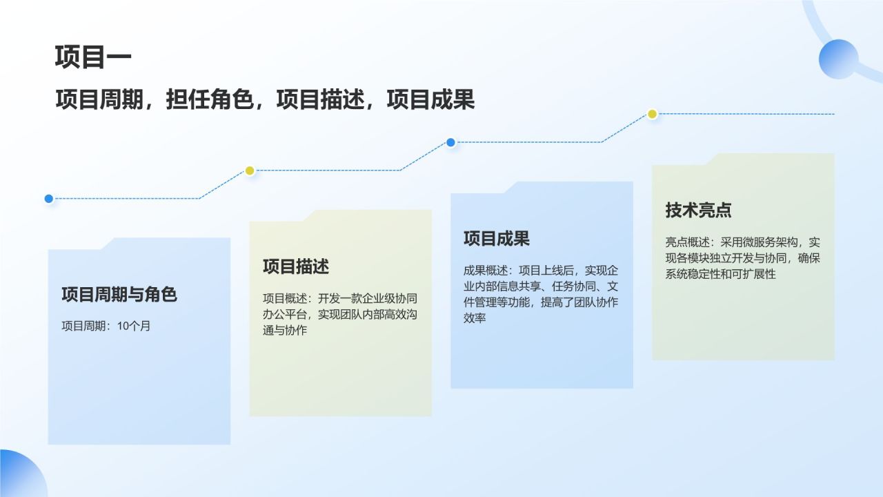 蓝色插画风软件工程师求职简历PPT模板