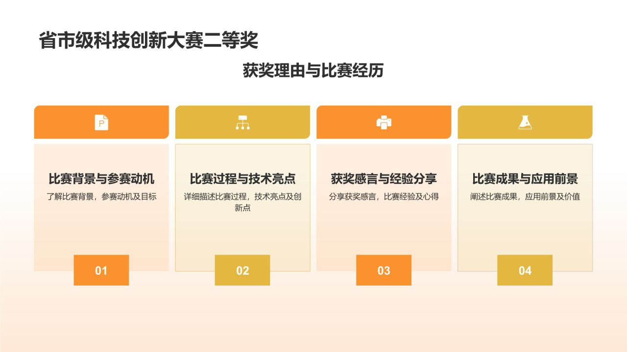 橙色手绘风IT精英求职简历PPT模板